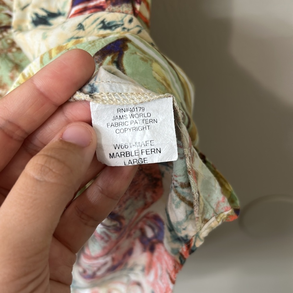 Jams World l Marble Fern Relaxed Blouse Sz L - Picture 6 of 8